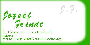 jozsef frindt business card